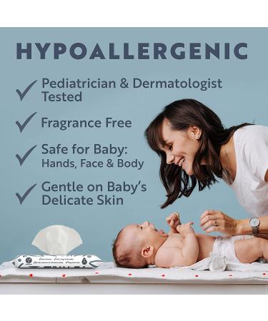 HEROLIFE Large Flushable Baby Wipes | Plant-Based, Biodegradable & Hypoallergenic | 99% Water & Plant-Derived | Eco-Friendly & Septic Safe | 40% Larger Size - Buy Online on GoSupps.com