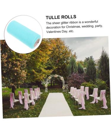 Hohopeti 1 Roll Mesh Roll Decor Ribbon Christmas Easter Infant Party Supply Party Table Tutu Green 2200X15cm - Buy Online on GoSupps.com