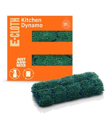 E-Cloth Kitchen Dynamo, Premium Microfiber Non-Scratch Kitchen Dish Scrubber Sponge, Ideal for Dish, Sink and Countertop Cleaning, 100 Wash Guarantee, Green, 1 Pack Green - 1 Pack 1 Pack