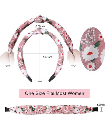 OTIANNAY Wide Knotted Headbands - 10 PCS Anti-slip Boho Cross Knot Hair Bands | Fashion Floral Hair Accessories for Women and Girls - Buy Online on GoSupps.com