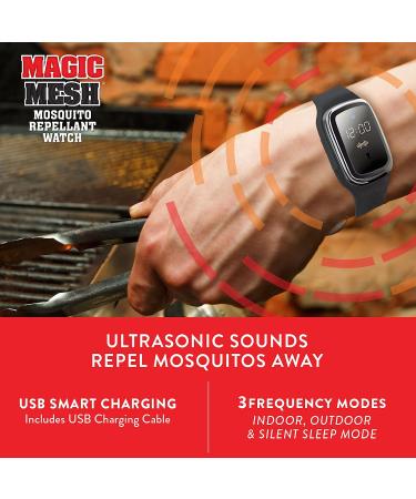 Magic Mesh Bug Repellant Watch - Ultrasonic Mosquito Repellent Bands - Adjustable Silicone Wristband - Buy Online on GoSupps.com