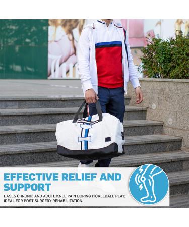 Adjustable Elastic Knee Wrap Guard for Pickleball | Breathable Knee Brace for Pain Relief & Joint Support for Men & Women - Buy Online on GoSupps.com