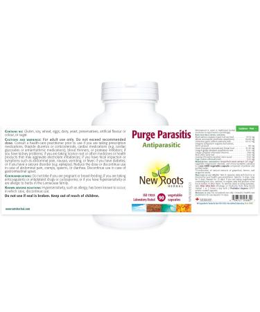 New Roots Herbal Purge Parasitis Capsules 90 Veg Caps for Adults - Comprehensive Parasite Cleanse with Wormwood Black Walnut Hull - Digestive & Antiparasitic Support Supplement - 1 Bottle 90 Count (Pack of 1) - Buy Online on GoSupps.com