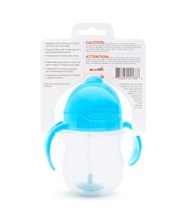 Munchkin Any Angle Click Lock Weighted Straw Trainer Cup  Blue  7 Oz 1 Count (Pack of 1) Blue - Buy Online on GoSupps.com
