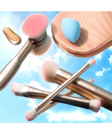 REAL TECHNIQUES Endless Summer Makeup Brush Kit Face Brushes For Foundation and Powder Premium Quality 6 Piece Set Pink - Buy Online on GoSupps.com