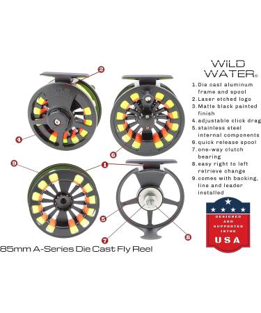 Wild Water Deluxe Fly Fishing Combo Starter Kit - 5/6 Weight 9ft Graphite Rod, Accessories, Aluminum Reel, Carrying Case | Fly Box & Fishing Flies - Buy Online on GoSupps.com