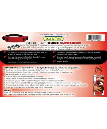 SuPremium Neck Hair Guide - DIY Neckline Template for Shaving | Made in USA - Buy Online on GoSupps.com