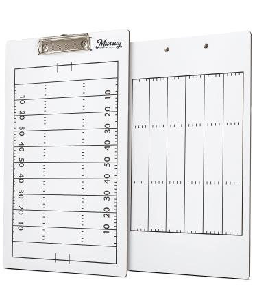 Murray Sporting Goods Dry Erase Double-Sided Football Coaches Clipboard