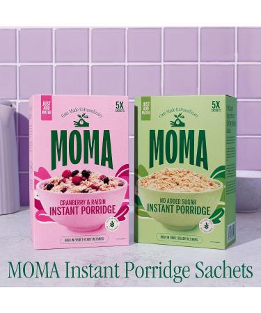 MOMA Foods Porridge Cranberry & Grape Sachets 5 x 75g - Buy Online on GoSupps.com