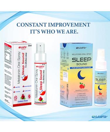 WALPAR Oral Sleep Spray Supplement (30ml) - Cranberry Flavored Sleep Aid Spray Drug & Gluten Free Instant Melatonin Spray for Sleep & Immune System Support - Non-Habit Forming Sleep Support Spray - Buy Online on GoSupps.com