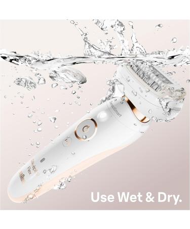 Braun Silk- pil 9 Flex Epilator with Electric Shaver & Trimmer - White/Gold | UK 2 Pin Plug | Women's Gift Set - Buy Online on GoSupps.com