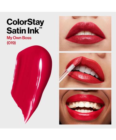 Revlon Colorstay Satin Ink Lipstick - Long-Lasting Blackcurrant Seed Oil N019 My Own Boss | Buy Internationally - Buy Online on GoSupps.com