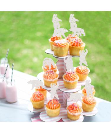 Cyodoos 24Pcs Polar Bear Cupcake Toppers for Birthday Wedding Party Baby Shower Sea Bear Cupcake Picks Winter Party Themed Party Decoration Supplies white White 2 - Buy Online on GoSupps.com