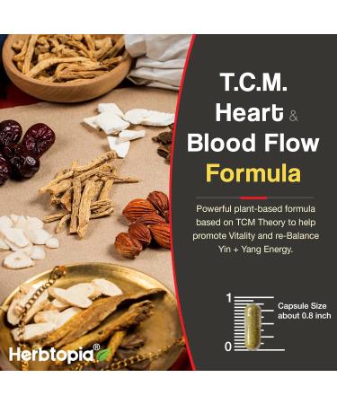 Herbtopia Eternal Health Blood Pressure Support Supplement Heart Health & Blood Circulation Formula with CoQ10 K2 MK7 Black Garlic Hawthorn Olive Leaf & Dan Shen 60 Capsules - Buy Online on GoSupps.com