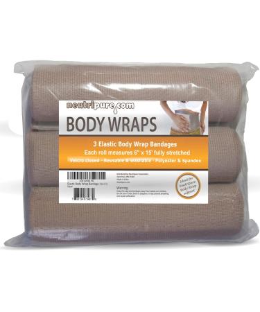 Neutripure Body Wrap Support - Elastic Stretch Bandages - Washable and extra wide (Pack of 3)