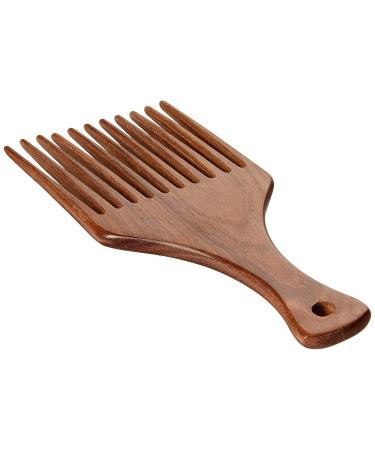 Wooden Afro Pick for Natural Curly Hair - Handcrafted African Design - Men & Women - Buy Online on GoSupps.com