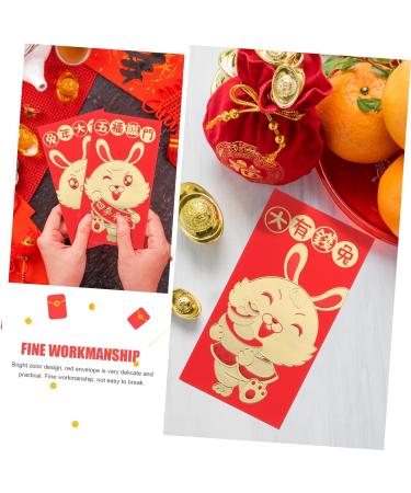 ABOOFAN 72 Pcs Year of The Rabbit Red Envelope Chinese Gifts Money Pocket Envelopes Rabbit Year Chinese Red Envelope Red Envelope for The Year of Rabbit Party Supplies Lucky Paper - Buy Online on GoSupps.com