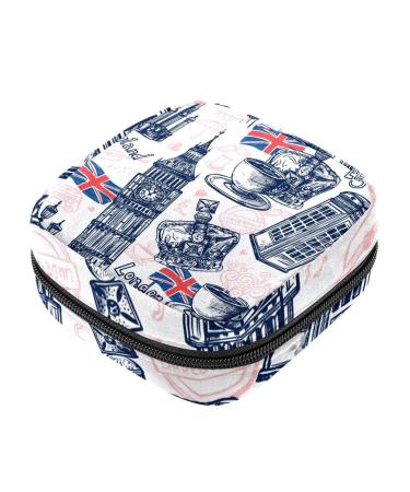 England Style London Elements Women's napkin storage bag portable period pocket for women teenagers girls menstrual cup nursing deposit holder