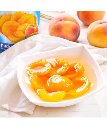 Club Supreme Peach Halves in Light Syrup - Handpicked and Packed with Premium Quality for Snacking Baking and Nutritional Benefits - 398ml - Buy Online on GoSupps.com