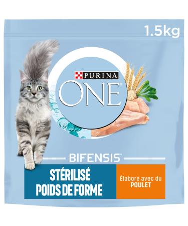 Purina One - Sterilized Chicken and Wheat Weight Food for Cats 1.5 kg