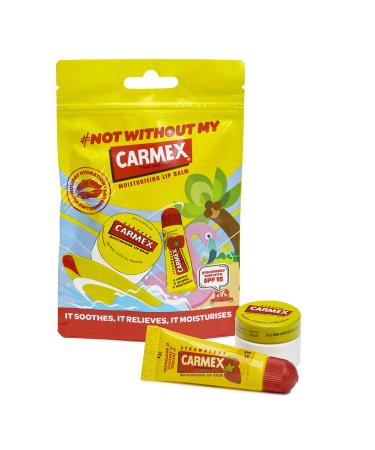 CARMEX Lip Balm Gift Pouch (1x Strawberry Tube 1x Classic Pot)