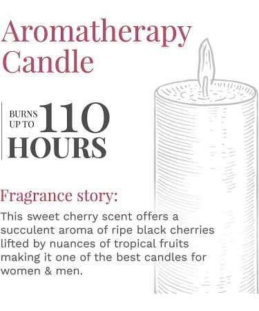 CANDLE-LITE Juicy Black Cherries Scented Aromatherapy Candle - 18 oz | 110 Hours Burn Time - Buy Online on GoSupps.com