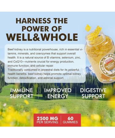 Well&Whole Grass Fed Beef Liver Gummies and Grass Fed Beef Kidney Gummies - Buy Online on GoSupps.com