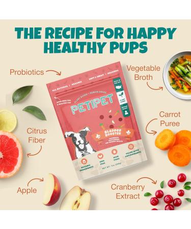 Petipet Bladder Booster Cranberry Supplement for Dogs - Helps Support Urinary Tract Bladder Kidney Health - Dog UTI Treatment - Vegan Dog Treats Made with Cranberry Extract Real Fruit and Vegetables - Buy Online on GoSupps.com