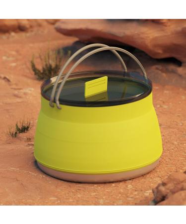 Camping Kettle - Collapsible 1 Liter Capacity for Hiking & Backpacking | Includes Silicone Trivet | Outdoor Cooking Gear - Buy Online on GoSupps.com