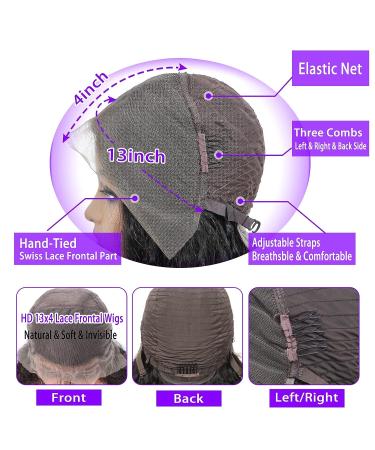 FASHION PLUS 18 Inch Loose Wave HD Lace Front Wig for Black Women - 180 Density Pre Plucked with Baby Hair - Wet and Wavy Human Hair Wig - Buy Online on GoSupps.com