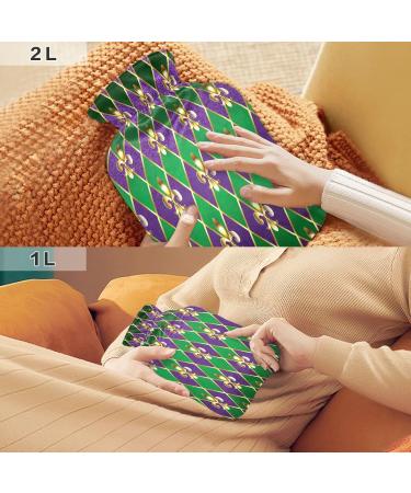 Shop Mardi Gras Jewelry Heat Bottle - 1L Hot Water Bottle for Pain Relief & Warmth | Perfect for Cramps & Cold Feet - Buy Online on GoSupps.com