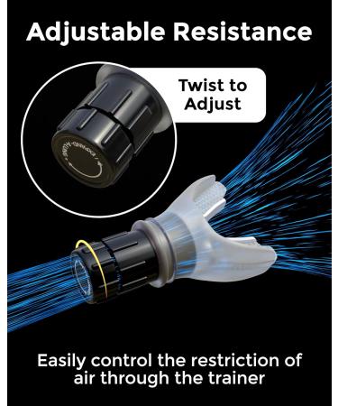 TIYA Breathing Exerciser Portable Lung Strengthening Trainer Device for Respiratory Therapy Lung Detox & Mucus Clearing - Improves Lung Capacity Black - Buy Online on GoSupps.com