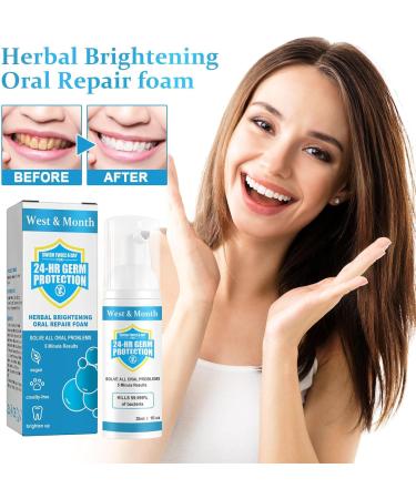 Jorondy Tartar Removal & Tooth Whitening Mousse Foam - Herbal Brightening Oral Repair (2PC) | Deep Cleaning Stain Removal - Buy Online on GoSupps.com