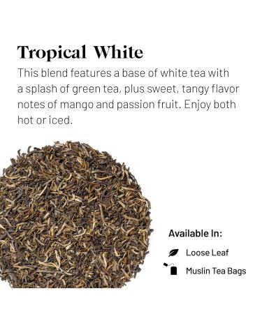 Kusmi Tea Tropical White Bio - 90g White Tea with Mango & Passion | Ideal Iced Tea - 40 Cups - Buy Online on GoSupps.com