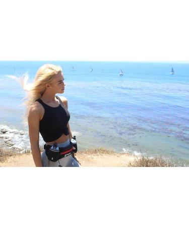 World Voyager Hydration Belt for Runners - High-Quality Reflective Smartphone Pocket BPA-Free Bottles - Black - Buy Online on GoSupps.com