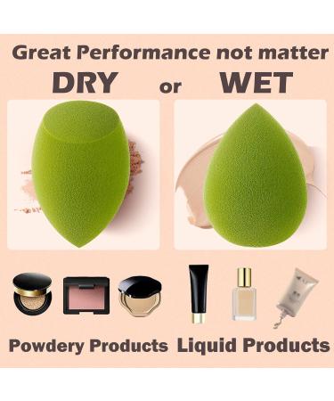 TCPENG Makeup Sponge for Blending Liquid Foundation Cream & Powder - Easy to Clean Super Soft & Non Latex Beauty Blender Concealer Applicator (3 Pack Avocado Green) - Buy Online on GoSupps.com
