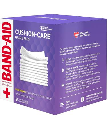 American Red Cross Johnson & Johnson Band-Aid Gauze Pads - 25 Count - Buy Online on GoSupps.com