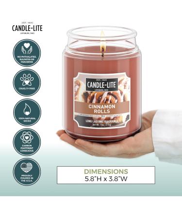 Candle-lite Cinnamon Pecan Swirl Scented Candle - 18 oz Aromatherapy Candle with 110 Hours Burn Time - Brown Color - Perfect for Home Fragrance - Shop Now - Buy Online on GoSupps.com