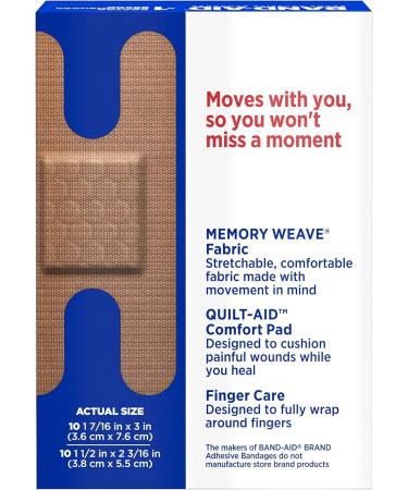 Band-Aid Flexible Fabric Adhesive Bandages with Quilt-Aid Technology - Pack of 3 - Buy Online on GoSupps.com
