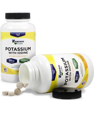 POTASSIUM GLUCONATE with IODINE KELP 99mg - Leg & Muscle Cramp Relief - Blood Pressure Support | 250 Tablets - Buy Online on GoSupps.com