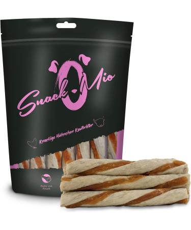 SnackOMio Premium Chicken Chew Twisters for Dogs - 200g Crunchy Snack | International Shipping Available - Buy Online on GoSupps.com