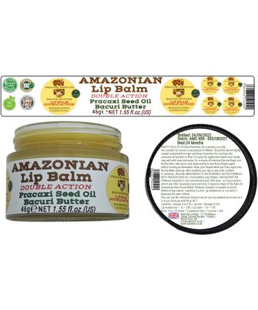 Nativilis AMAZONIAN LIP BALM DOUBLE ACTION FORMULA WITH PRACAXI SEED OIL (Pentaclethra macroloba) + BACURI BUTTER (Platonia insignis) Moisturises Dry Lips and Heals Chapped Lips - Toned Lips - Copaiba - Buy Online on GoSupps.com
