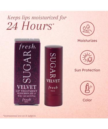 Buy Fresh Sugar Velvet Lip Treatment Balm SPF 15 - Nourishing Full Size Lip Care for All Skin Types | International Shipping Available - Buy Online on GoSupps.com