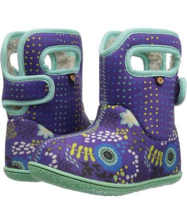 BOGS Baby Wellington Boots Plum Flower Stripe 71565 | Size UK 3-8 | New Flower Dot Violet Multi - Buy Online on GoSupps.com