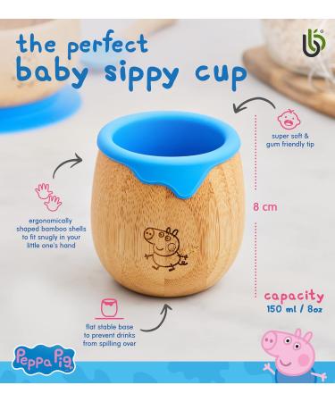 Bamboo Bamboo Peppa Pig Sippy Cup - 150ml Eco-Friendly Toddler Cup with Silicone Drip Rim for Teeth Protection | George Cup - Buy Online on GoSupps.com