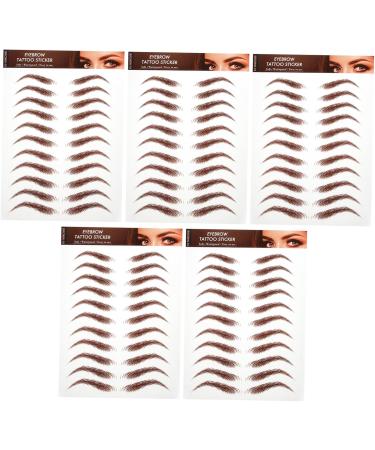 Healvian 15 Sheets sticker fake eyebrow stickers eyebrow stickers stickers make up eyebrow 1 count (Pack of 1) Brownx3pcs - Buy Online on GoSupps.com
