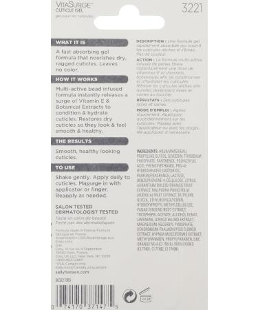 Sally Hansen VitaSurge Cuticle Gel - 0.45 fl oz | Nail Care Treatment - Buy Online on GoSupps.com