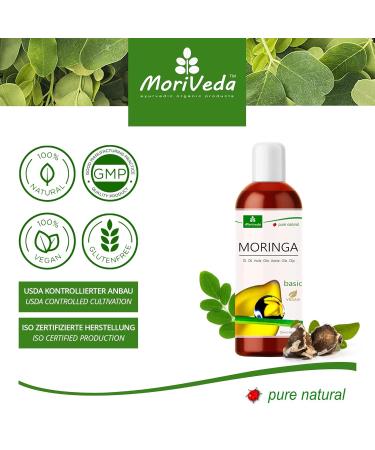 Buy Moringa Oil 100ml - Cold Pressed Organic Skin & Hair Care | Anti-Aging & Wound Treatment - Moriveda - Buy Online on GoSupps.com