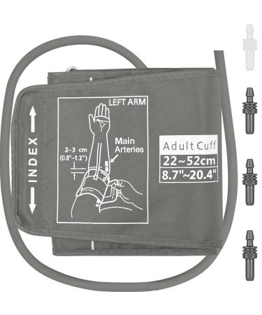 Extra large blood pressure cuff low for omron 8.6 ''-20.5 '' XL replacement cuff for large arm blood pressure cuff for large arm gray (not included in the scope of delivery) XL-Light Gray