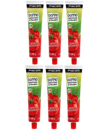 Double Tomato Concentrate Puree (200g) Piacelli - Pack of 6 (1.2 kg)